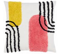 Heya Home Elmer Feather Filled Cushion,Citrus/Pink,45 x 45cm