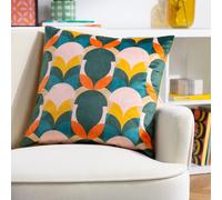 Heya Home Raeya Art Deco Velvet Polyester Filled Cushion | Size: 45 cm x 45 cm Heya Home Multicolor 45 cm x 45 cm