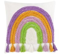 Heya Home Rainbow Tassels Cushion Cover,Multicolour,45 x 45cm