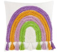 Heya Home Rainbow Tassel Polyester Filled Cushion
