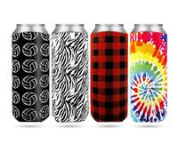 Heyah 4 Pack 12oz Slim Beer Can Cooler Sleeves, Neoprene Beer Can Cooler, Insulators Cooler Cover Fits for White Claw/Spiked Seltzer and More(4Fangge)