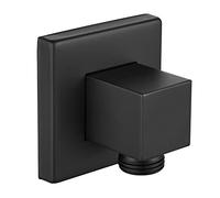 Heyalan Shower 90 Wall Supply Elbow - Matte Black Square Shower Hose Connector