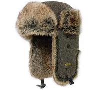HEYANN Winter Trapper Hat, Russian Ushanka Hat Faux Fur Aviator Pilot Hat Warm Men's Winter Bomber Hats for Men Women with Ear Flaps Windproof Outdoor (S/M, Brownhua-sanse)