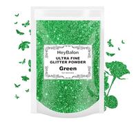HeyBalon Premium Glitter Shaker, 150g/5.29oz Pink Extra Fine Glitter, Metallic Powder for for Resin & Epoxy Crafts | Craft Supplies for Tumblers, Festival, Hair, Face, Body, 0.2MM (Green)