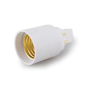 HEYBB 4pcs G24 to E27 Adapter,4pin, 21.8mm, G24q to E26/E27 Lamp Base Converter, Z1004 Lamp Holder Converter