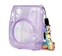HEYBB Camera Bag Portable Transparent Camera Bag Protective Cover Protective Cover With Shoulder Strap Anti-impact Fit For Fuji Instax Mini 11 Camera bag (Color : Purple)