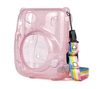 HEYBB Camera Bag Portable Transparent Camera Bag Protective Cover Protective Cover With Shoulder Strap Anti-impact Fit For Fuji Instax Mini 11 Camera bag (Color : Roze)