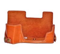HEYBB Camera Base Camera Bag Base Leather Case Half Sleeve With Protection, Shockproof And Durable Camera Case Accessories Fit For EM10 II III Camera bag (Color : Bruin)