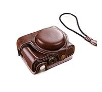 HEYBB Durable And Exquisite Retro Leather Solid Color Protective Cover Camera Dedicated Camera Bag Handbag Protective Cover Fit For Sony ZV1 Camera bag (Color : 3)