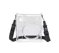 HEYBB Instant Film Camera Protection Transparent Case Hard PVC Case With Detachable Shoulder Strap Fit For Fuji Fit For Mini 40 Camera bag (Color : With Black Strap)