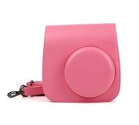 HEYBB Leather Film Camera Bag Protective Cover Shoulder Camera Color Protective Cover Fit For Fuji Fit For Polaroid Mini 8 8+ 9 Fit For Instax Pu Camera bag (Color : Roze)