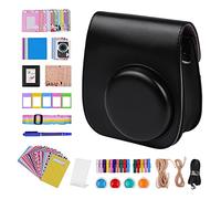 HEYBB Portable Camera Bag Bag Bag PU Leather Belt Shoulder Strap Fit For Fujifilm Fit For Fuji Mini 11 Camera bag (Color : Black Set)