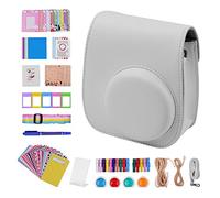 HEYBB Portable Camera Bag Bag Bag PU Leather Belt Shoulder Strap Fit For Fujifilm Fit For Fuji Mini 11 Camera bag (Color : White Set)