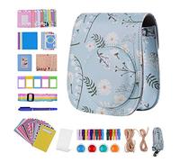 HEYBB Portable Camera Bag Bag Bag PU Leather Belt Shoulder Strap Fit For Fujifilm Fit For Fuji Mini 11 Camera bag (Color : Daisy Flowers)