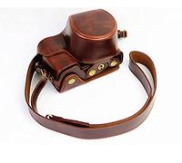 HEYBB PU Leather Case Camera Bag Protective Cover Bag With Battery Opening A6000 ILCE-6100 A6100 A6400 A6300 ILCE-6400 Fit For Sony Camera bag (Color : Coffee)