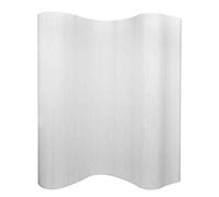 heybb Room Divider Bamboo White 250x165 cm,Freestanding Wall Privacy Screen Protector, Paravent Partition Separator for Living Room, Bedroom and Office