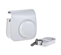 HEYBB Vintage PU Camera Bag Camera Protective Case Bag Protective Case With Camera Strap Fit For Fujifilm Fit For Instax Mini 90 Fit For Instant Film Camera bag (Color : Smokey White)
