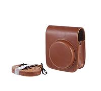HEYBB Vintage PU Camera Bag Camera Protective Case Bag Protective Case With Camera Strap Fit For Fujifilm Fit For Instax Mini 90 Fit For Instant Film Camera bag (Color : Bruin)