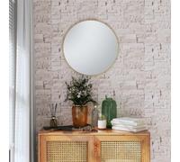 heybb Wallpaper 3D Stone Look Cream, Embossed Non-Woven Roll 10m x 0.53m Rustic Patterned for Living Room Bedroom Kitchen