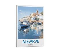 HeyBox Algarve Portugal Vintage Travel Posters 12x18inch(30x45cm) Canvas Prints Wall Art Paintings for Home Office Living Room Decor
