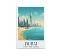 HeyBox Dubai United Arab Emirates Vintage Travel Posters 08x12inch(20x30cm) Canvas Prints Wall Art Paintings for Home Office Living Room Decor