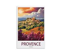 HeyBox Provence France Vintage Travel Posters 08x12inch(20x30cm) Canvas Prints Wall Art Paintings for Home Office Living Room Decor