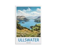 HeyBox Ullswater England Vintage Travel Posters 08x12inch(20x30cm) Canvas Prints Wall Art Paintings for Home Office Living Room Decor