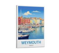 HeyBox Weymouth Dorset Vintage Travel Posters 12x18inch(30x45cm) Canvas Prints Wall Art Paintings for Home Office Living Room Decor