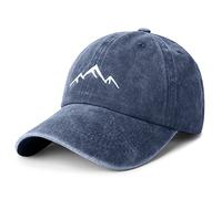 HeyCaps Baseball Cap Mens - Vintage Relaxed Fit Dad Cap Washed Adjustable Cotton Navy