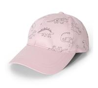 HeyCaps Kids Dinosaur Print Baseball Cap - Adjustable Breathable Cotton Sun Hat for Boys and Girls, L/XL Sizes, Outdoor Essential Pink