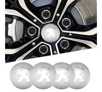 HEYCE 4 Pcs 56 mm Car Hub Centre Caps Stickers For Peugeot 206 307 308 3008 207 208 407 508 2008 5008 107, 3D Wheel Centre Center Hub Trim Caps Auto Logo Stickers Auto Accessories,C