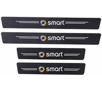 HEYCE 4 PCS Carbon Fiber Door Sill Scuff Plates for Smart 453 451 450 Fortwo Forfour, Car Door Threshold Pedal Decoration Non-slip and Anti-wear Accessories