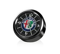 HEYCE Adhesive Car Dashboard Clock for Alfa Romeo Giulia Giulietta 159 156 MITO Stelvio 147 Sportiva Decoration Electronic Gauge Clock Round Quartz Analog Clock