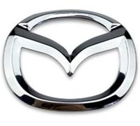 HEYCE Car Emblem Decal Badge Decal for Mazda Steering Wheel/Front Trunk/Rear Trunk Logo Decal Auto Logo Cover ABS Decal,Silver