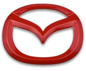 HEYCE Car Emblem Decal Badge Decal for Mazda Steering Wheel/Front Trunk/Rear Trunk Logo Decal Auto Logo Cover ABS Decal,Red