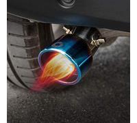 HEYCE Car Exhaust Tail Pipe Rear for Smart 453 Fortwo Forfour Exhaust Tips Muffler Stainless Steel Chrome Trim Modified Rear Tail Throat,Blue