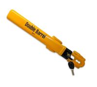 HEYCE Double Barrel Anti-Theft Heavy-Duty Universal Adjustable Car Steering Wheel Lock, High Visibility, Super Strong with Unique Double Barrel Design,2 Keys