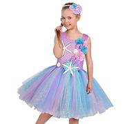 HEYCE Tulle Dress for Girls | Cute Casual Mermaid Princess Outfit Clothes,Flower Baby Girl Lace Dress with Flower Hairpin, Girls Clothing Size 3-12T