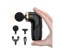HEYCHY A1 Super Mini Massage Gun, Percussion Deep Tissues Muscle Massager, Travel Massage Gun, Compact Sports Massager, Portable Handheld Massager for Office Gifts for Him/Her, Home, Athletes(Black)