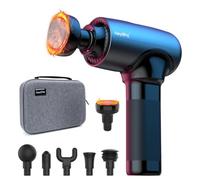 HEYCHY Deep Tissue Massage Gun with Heat Head, FSA and HSA Eligible Handheld Muscle Back Massager with Carry Case, Portable Percussion Massager Gun with 6 Replacements for Athletes Pain Relief