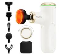 HEYCHY Mini Massage Gun,4-10mm Adjustable Amplitude Muscle Massager,Deep Tissue Massager with Heated Head,Promote Muscle Relaxation,Percussion Massage Gun for Pain Relief，5 Replaceable attachments