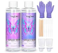 HeyClear Epoxy Resin Kit 16oz/473ml, Crystal Clear Epoxy Resin and Hardener 1:1 Volume Ratio for Coasters, Mould Casting, Table Top, Jewellery Making, DIY Crafts Art