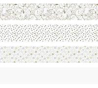 Heyda 204875538 Folding Strip Set for Froebel Stars 1 x 30 cm and 1.5 x 45 cm, 4 Assorted Designs in Two Different Sizes, White