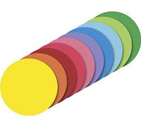 Heyda 204875610 Folding Sheets Round Plain Diameter 10 cm 10 Assorted Colours