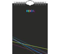Heyda 2070430 Craft/Creative Calendar (13 Month Sheets, A5, Calendar Perpetual, Wire-O Binding with Hanger, Black Cover, Monthly Sheets) Black