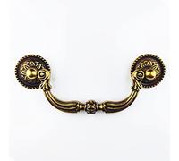 HEYDGBBZ Antique Brass Drawer Pulls Handles, Cabinet and Drawer Knobs, 2Pcs Shoe Cabinet Brass Door Drawer Handles Gold Shoe Cabinet Door Handles Small(Xx/Big)