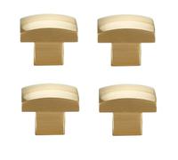 HEYDGBBZ Antique Brass Drawer Pulls Handles, Kitchen Cabinet knobs, 4Pcs Chinese Style Dressing Table Double Hole Wine Cabinet Shoe Cabinet Wardrobe Cabinet Drawer Cabinet Door Brass(30 * 16 * 25mm)