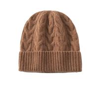 HEYDHSDC 2025 Cashmere Winter Hats for Women Knitted Beanie Thick Skullies Hat Fall Winteroutdoor Warm Caps Brown Brown Gray One Size
