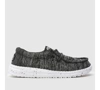 HEYDUDE Black Multi Wally Boys Junior Trainers UK 12 (EU 32)