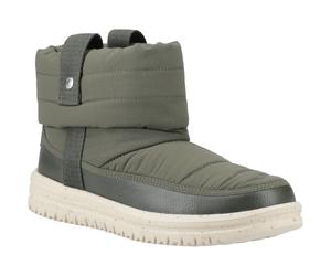 HEYDUDE Camden Cuff Nylon Quilt Womens Dark Olive Winter Ankle Boots - Green - Size UK 7